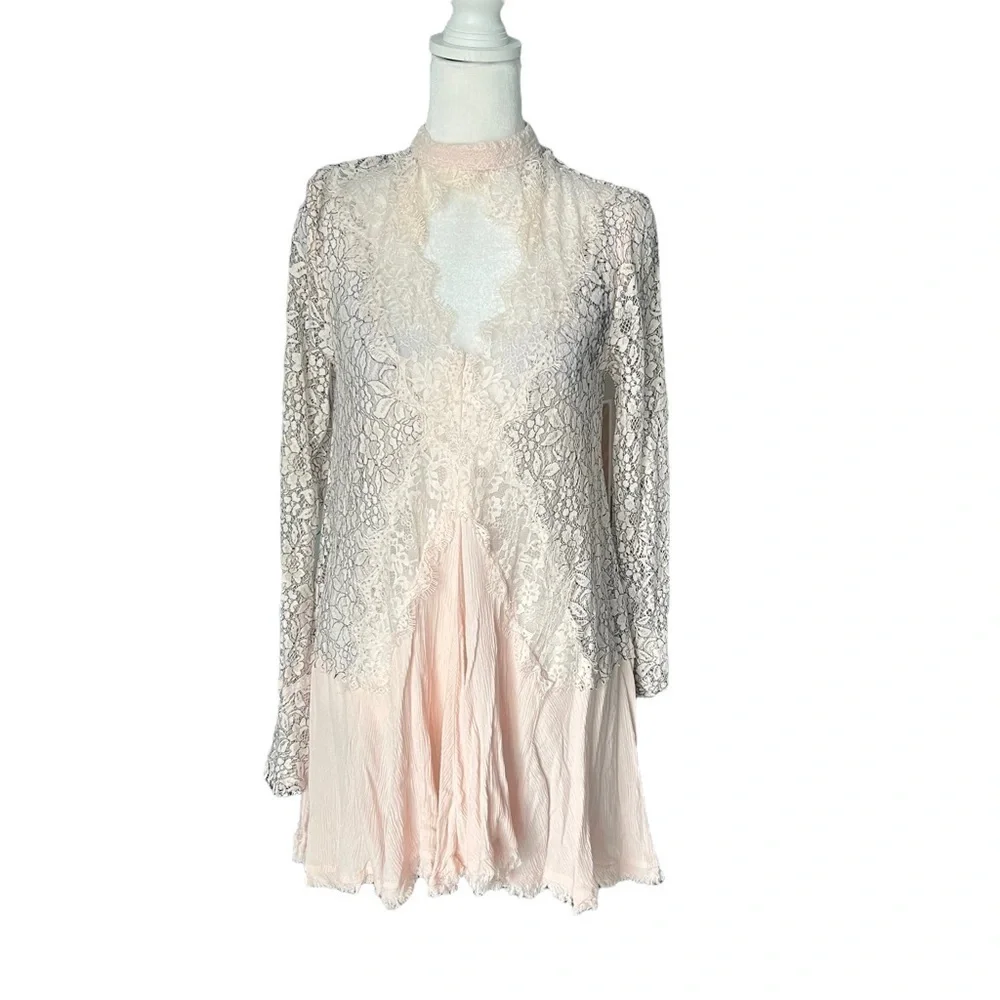 FREE PEOPLE Tell Tale Lace Dress Tunic